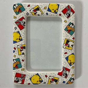 Vintage 1994 Warner Bros. Inc Looney Tunes Decor Picture Frame Bugs Bunny Tweety